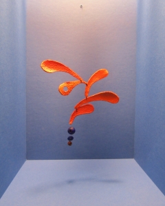 Mini mobile sculpture in orange peels
